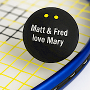 Personalised Dunlop Pro Squash Ball 3 pack