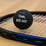 Personalised Dunlop Pro Squash Ball 3 pack