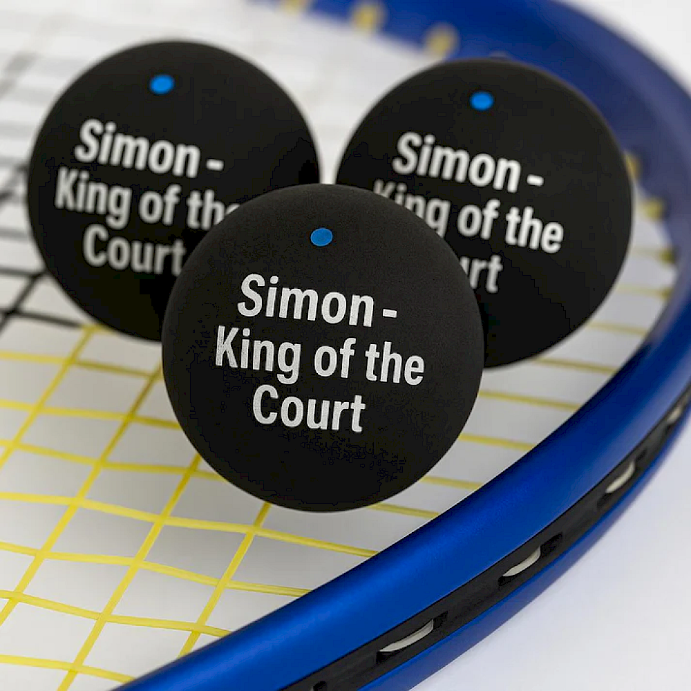 Personalised Dunlop Intro Squash Ball 3 pack
